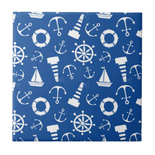 Azulejo De Cerámica Modelo azul del mar