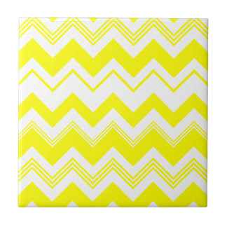 Azulejo De Cerámica Modelo blanco amarillo de Chevron