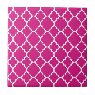 Azulejo De Cerámica Modelo blanco del marroquí de Quatrefoil de las