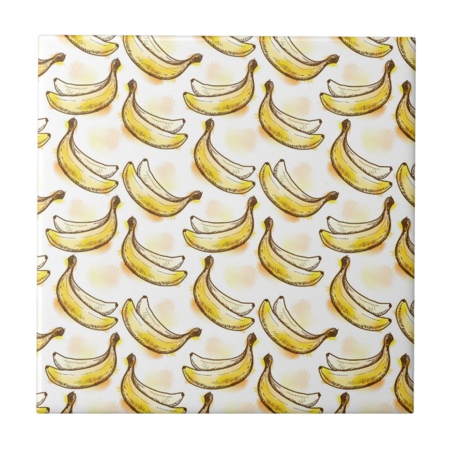 Azulejo De Cerámica Modelo con el plátano (Frente)