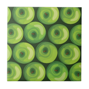 Azulejo De Cerámica Modelo con las manzanas verdes