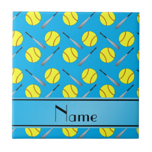 Azulejo De Cerámica Modelo conocido personalizado del softball del