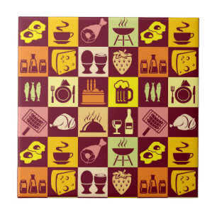 Azulejo De Cerámica Modelo de la comida