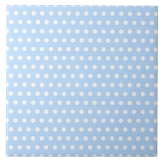 Azulejo De Cerámica Modelo de lunar blanco y azul. Manchado