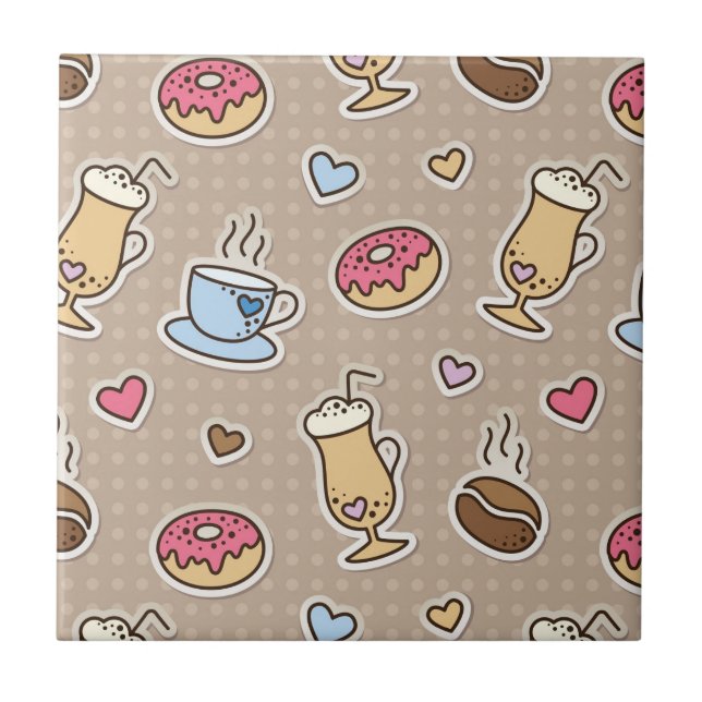 Azulejo De Cerámica Modelo del café (Frente)