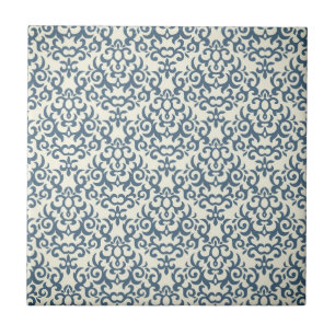 Azulejo De Cerámica Modelo del damasco en el fondo 2 de la pendiente