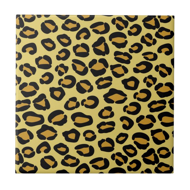 Azulejo De Cerámica Modelo del leopardo (Frente)
