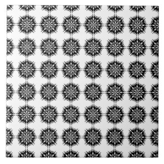 Azulejo De Cerámica Modelo elegante. Blanco y negro.