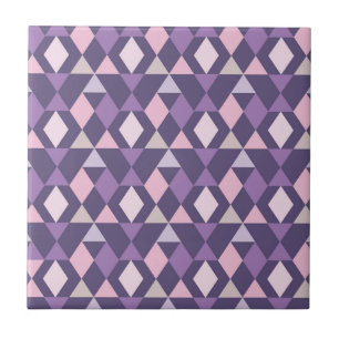 Azulejo De Cerámica Modelo geométrico árabe púrpura