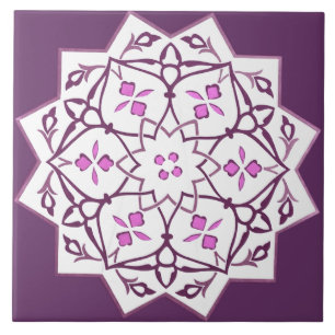 Azulejo De Cerámica Modelo geométrico de la forma de la estrella del