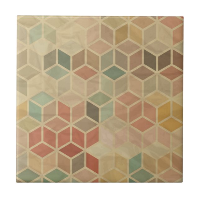 Azulejo De Cerámica Modelo geométrico retro 5 (Frente)