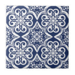 Azulejo De Cerámica Modelo marroquí azul y blanco<br><div class="desc">Modelo marroquí azul y blanco elegante. Este diseño está disponible en la variedad de colores y de productos.</div>
