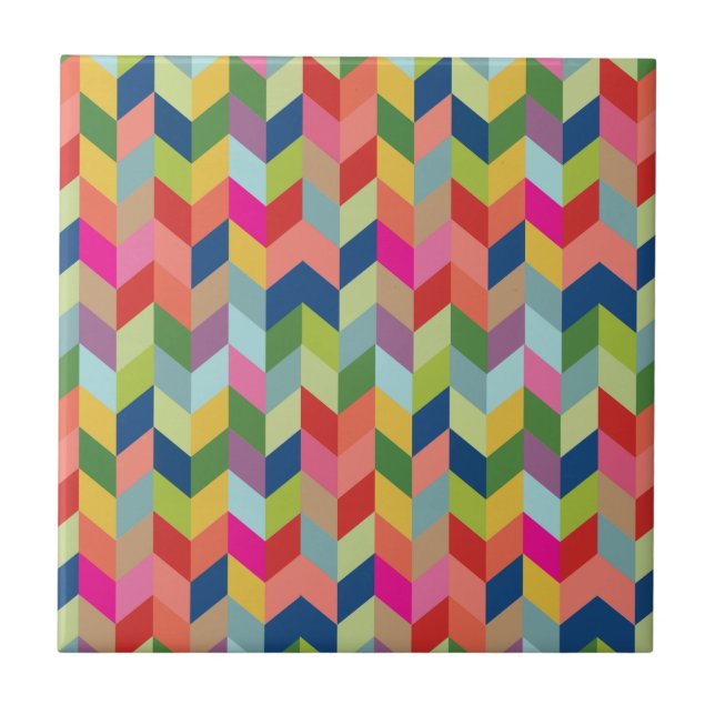 Azulejo De Cerámica Modelo moderno de la raspa de arenque (Frente)