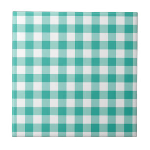 Azulejo De Cerámica Modelo verde y blanco del control de la guinga