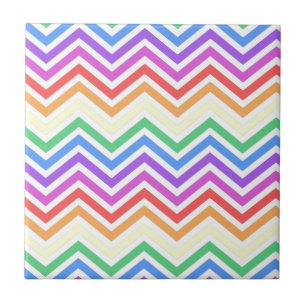 Azulejo De Cerámica Moderno, genial, tendencia colorido arcoíris chevr