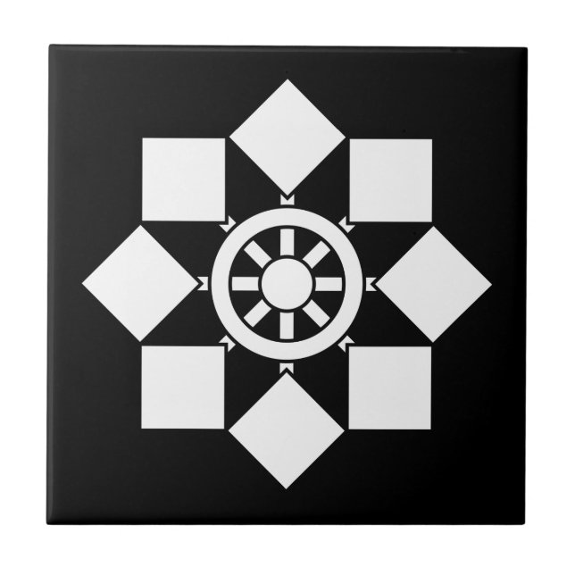 Azulejo De Cerámica Molinete japonés (Frente)