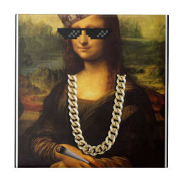 Azulejo De Cerámica Mona Lisa Thug Life Art Life