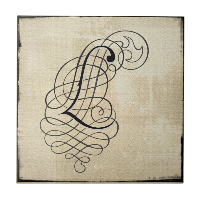 Azulejo De Cerámica mongram "que" tejo (Frente)