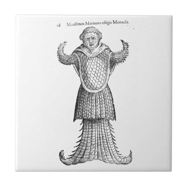 Azulejo De Cerámica Monkfish medieval (Frente)