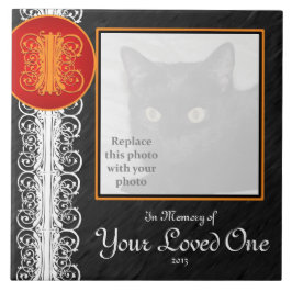 Azulejo De Cerámica Monograma "En memoria de tu ser querido"