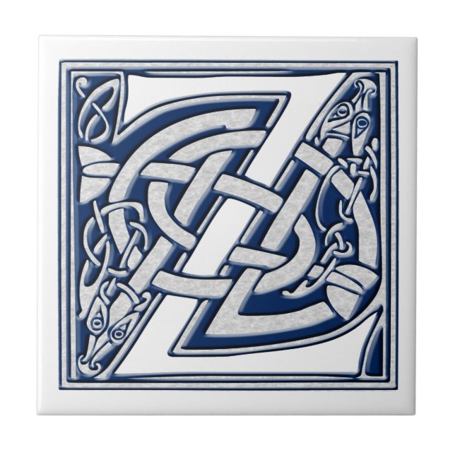 Azulejo De Cerámica Monograma Z celta (Frente)