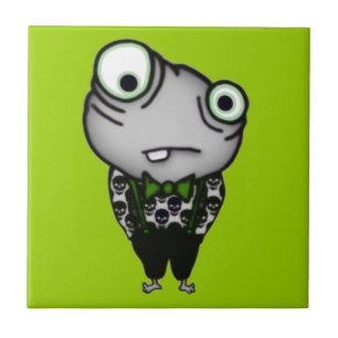 Azulejo De Cerámica Monstruo bien vestido