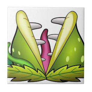 Azulejo De Cerámica monstruo de la trampa de venus