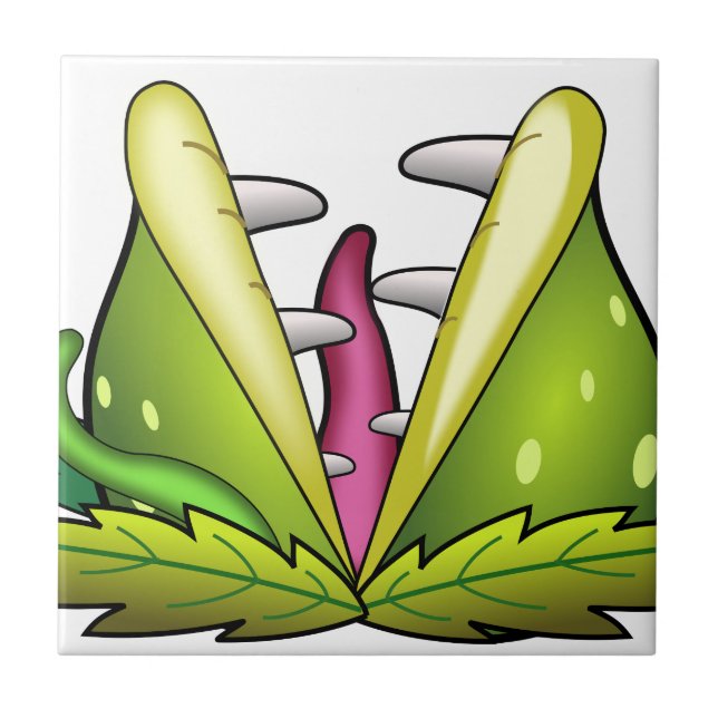 Azulejo De Cerámica monstruo de la trampa de venus (Frente)