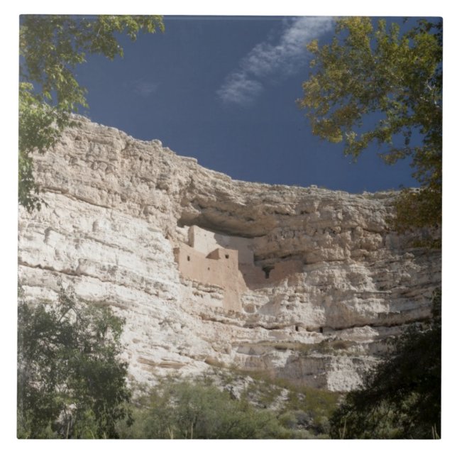 Azulejo De Cerámica Monumento Nacional al Castillo de Montezuma, Arizo (Frente)