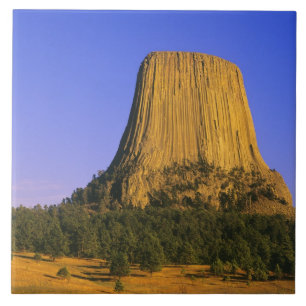 Azulejo De Cerámica Monumento Nacional Devils Tower en Wyoming
