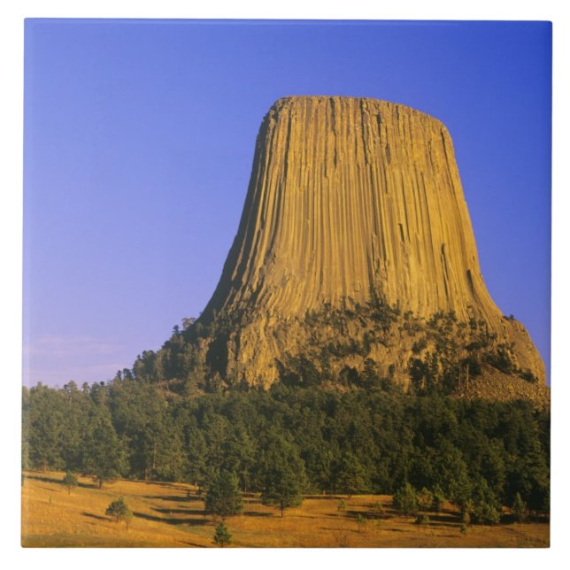 Azulejo De Cerámica Monumento Nacional Devils Tower en Wyoming (Frente)