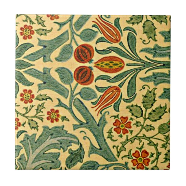 Azulejo De Cerámica Morris - Flor de otoño (Frente)