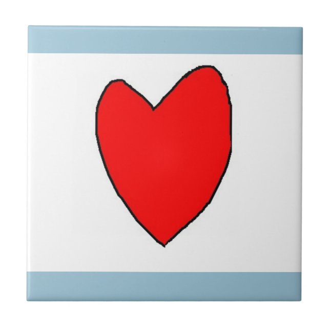 Azulejo De Cerámica mosaico cardíaco (Frente)