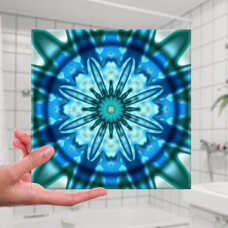 Azulejo De Cerámica Mosaico de arte fractal del océano mágico