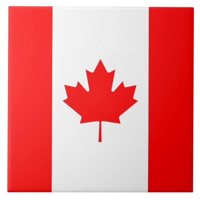 Azulejo De Cerámica Mosaico de bandera canadiense (Frente)