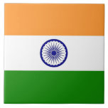 Azulejo De Cerámica Mosaico de bandera india<br><div class="desc">Mejora tu espacio con nuestro impresionante azulejo con la bandera de la India! Este bellamente diseñado azulejo es perfecto para agregar un toque de orgullo indio a tu casa, oficina o cualquier proyecto creativo. Los colores vivos de la bandera india se exhiben de forma destacada, lo que la convierte en...</div>
