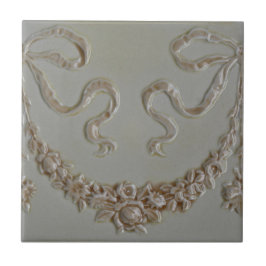 Azulejo De Cerámica Mosaico de borde floral antiguo Faux Dimensional