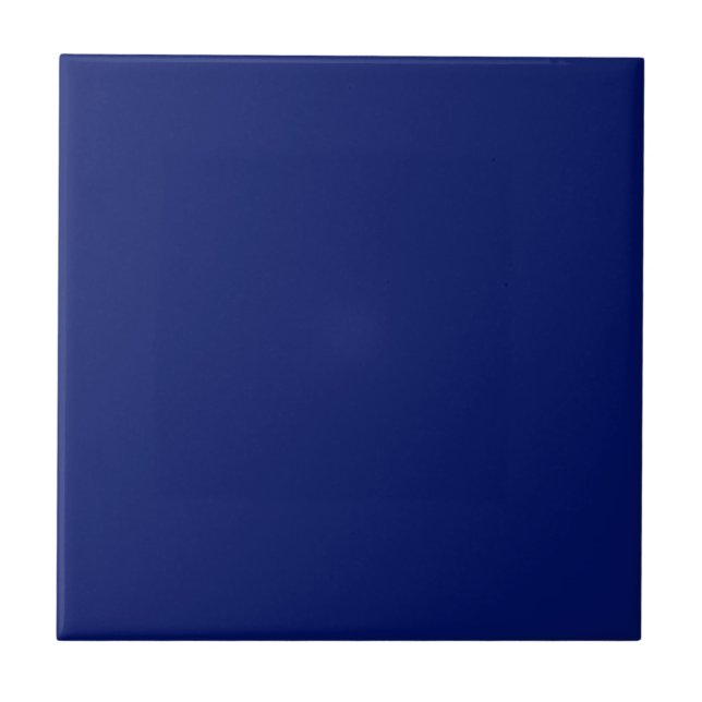 Azulejo De Cerámica Mosaico de cerámica azul de la marina sólida (Frente)