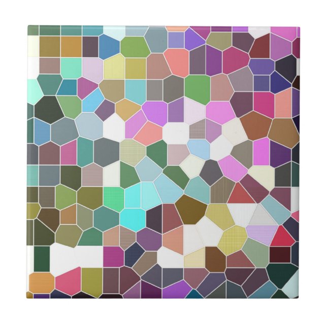 Azulejo De Cerámica Mosaico de flores (Frente)