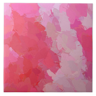 Azulejo De Cerámica Mosaico de mariposa rosa de bonito