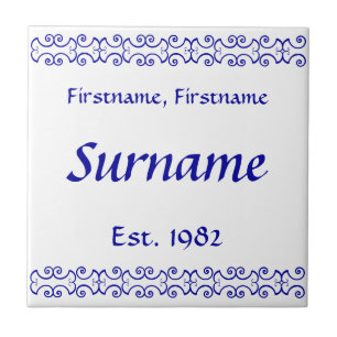 Azulejo De Cerámica Mosaico de nombre familiar - Victoriano