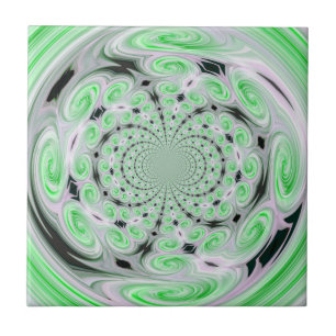 Azulejo De Cerámica Mosaico de nube verde suave