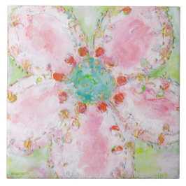 Azulejo De Cerámica mosaico de Rosa