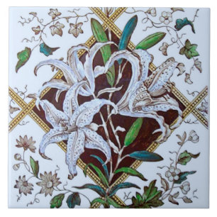 Azulejo De Cerámica Mosaico de transferencia de leys victorianos Repro