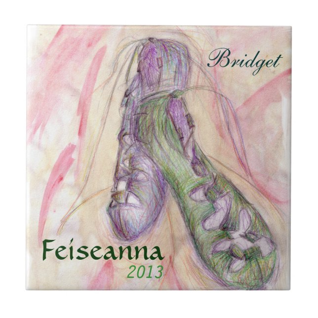 Azulejo De Cerámica Mosaico de zapatos blandos irlandeses (Frente)