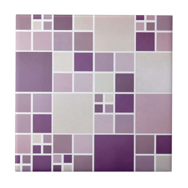 Azulejo De Cerámica Mosaico Mauve Patrón Cocina Baño Tile (Frente)