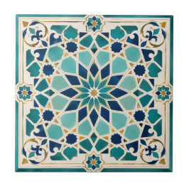 Azulejo de cerámica mosaico mediterráneo argelino