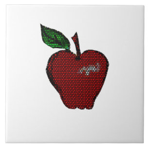 Azulejo De Cerámica Mosaico Red Apple/Tile Blanco