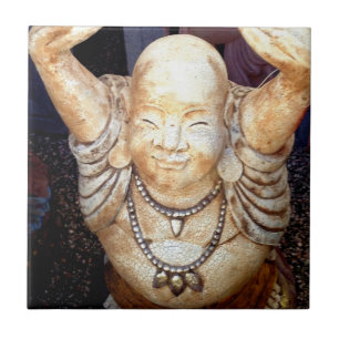 Azulejo De Cerámica mosaico sonriente de buddha