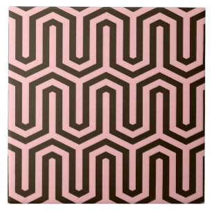 Azulejo De Cerámica Motivo egipcio Deco - rosa y chocolate